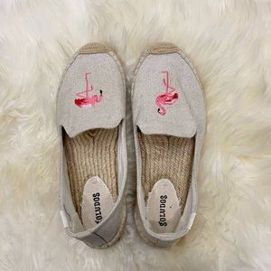 Soludos Embroidery Flamingo Slippers shoes